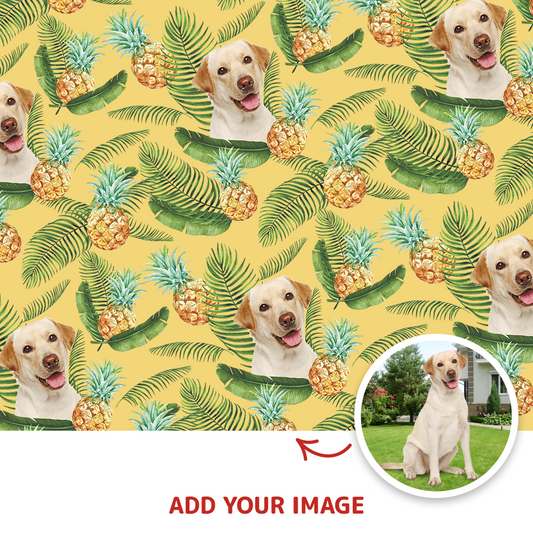 Custom Leaves & Pineapple Pattern Short-Sleeve Hawaiian Shirt