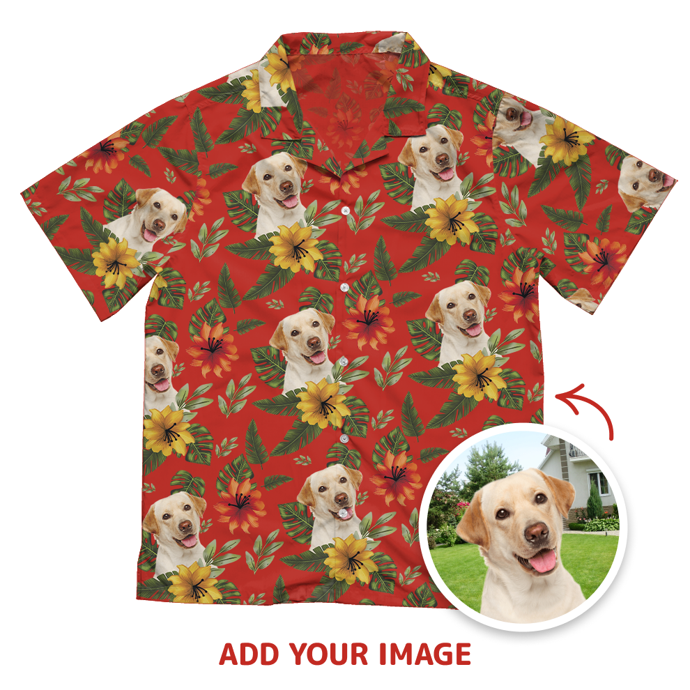 Custom Autumn Pattern Short-Sleeve Hawaiian Shirt